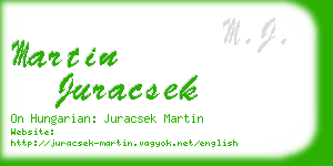 martin juracsek business card